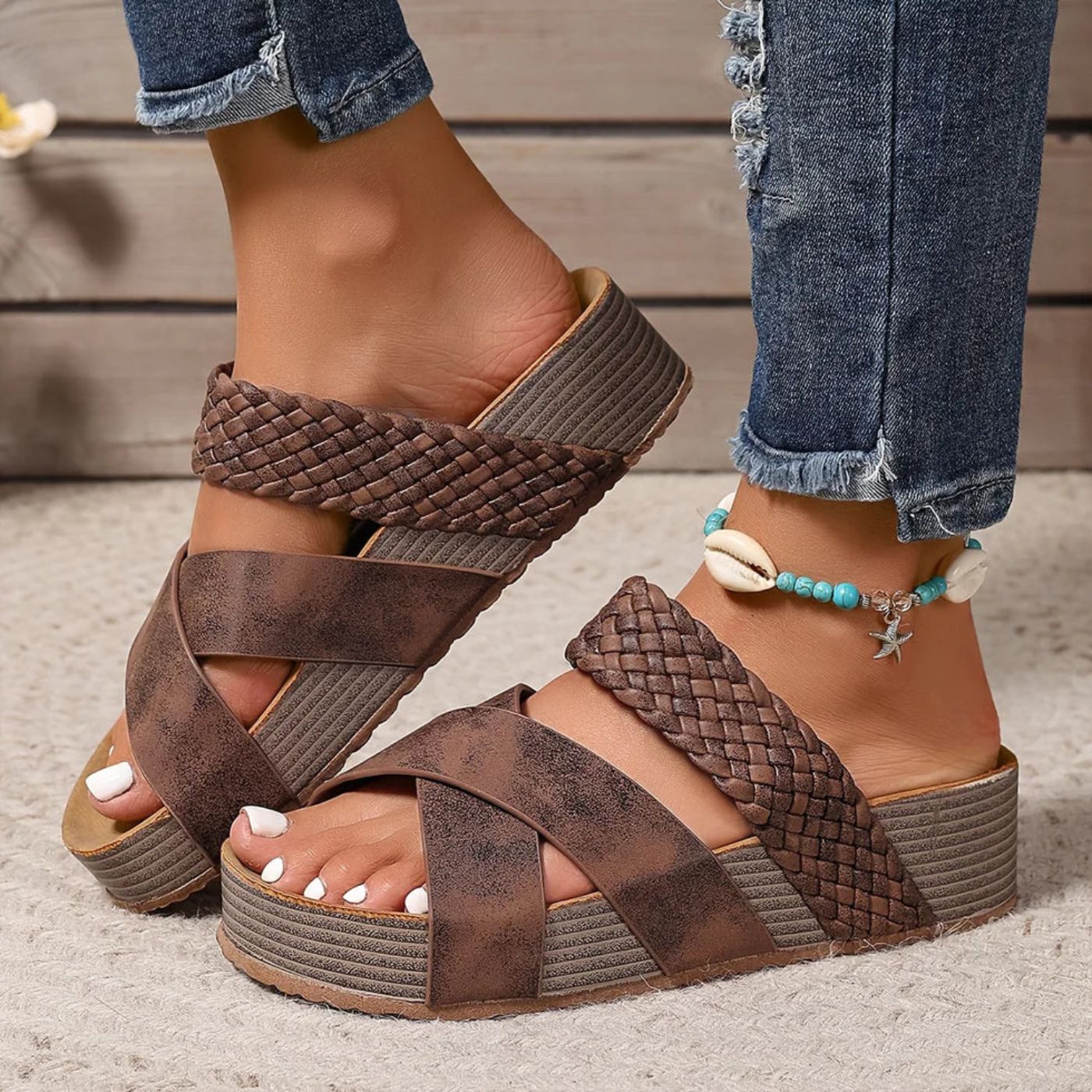 Abigail™ – Orthopaedic Leather Strap Sandals