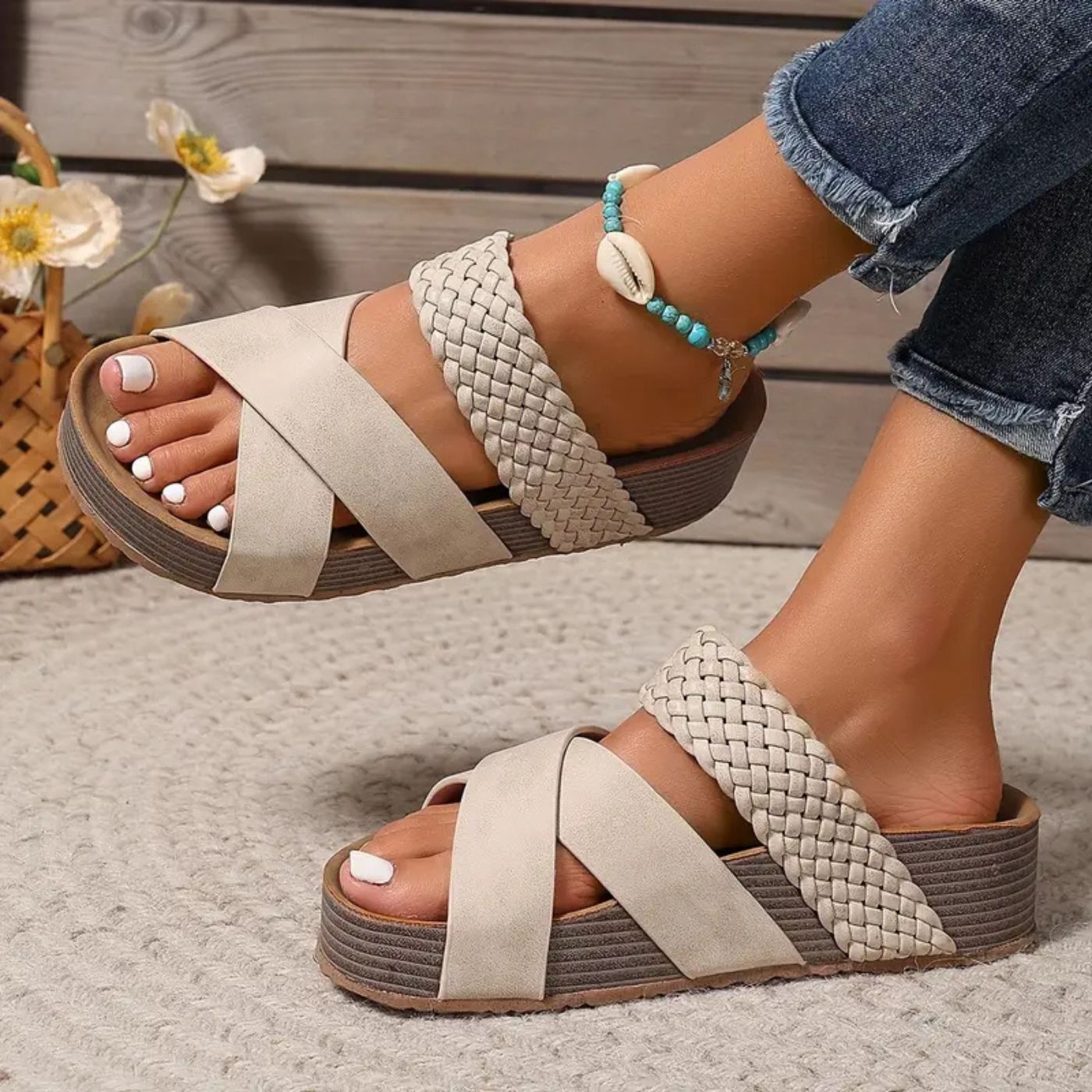 Abigail™ – Orthopaedic Leather Strap Sandals